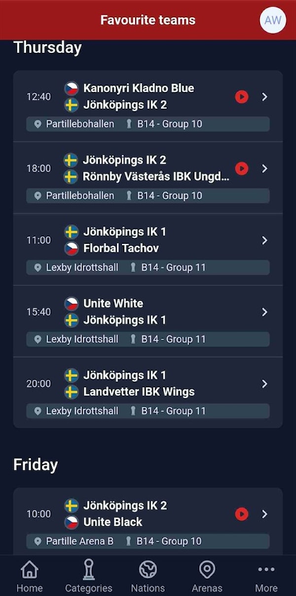 Gothia Cup lagindelning och spelschema Jönköpings IK Utveckling P 08