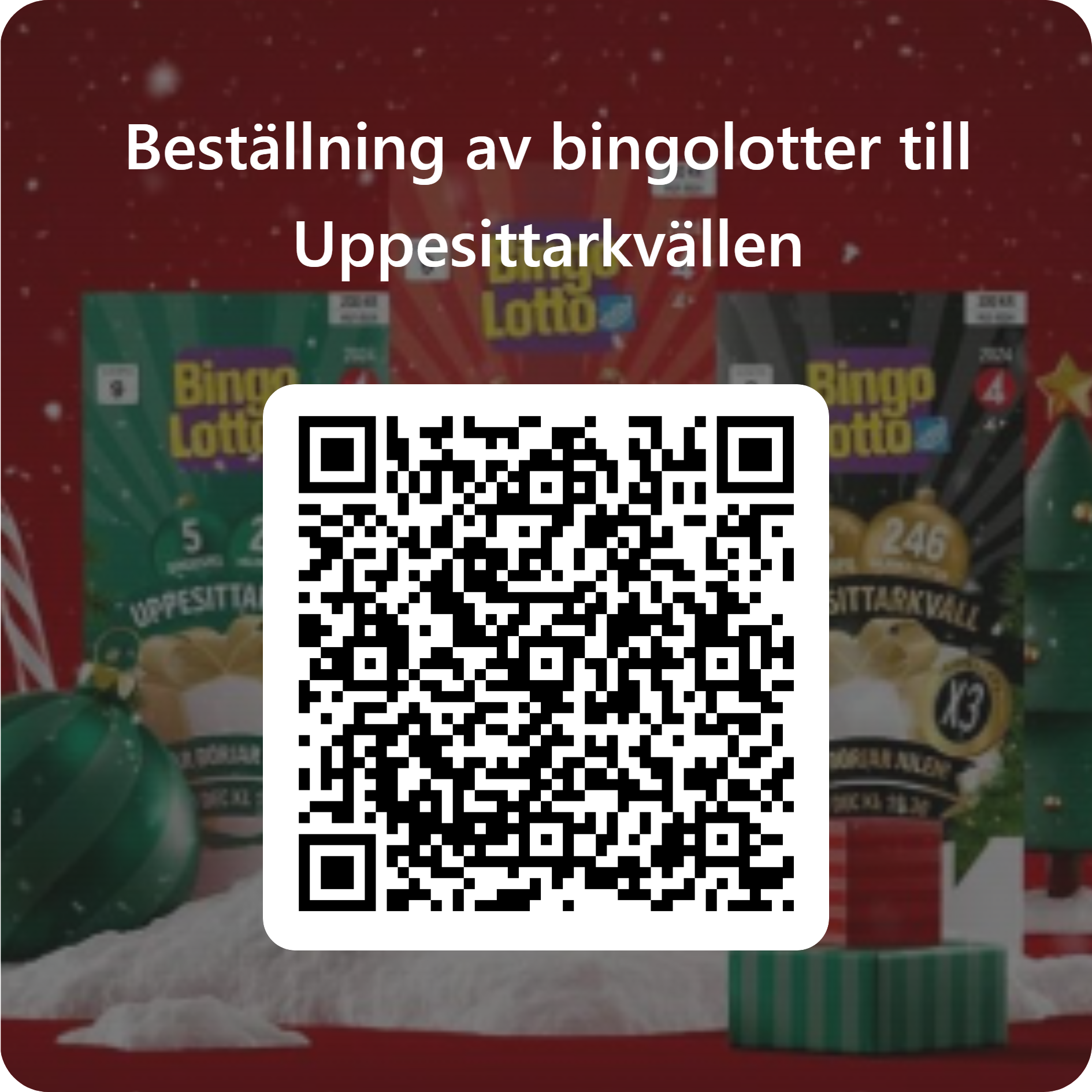 Beställa bingolotter till Uppesittarkvällen