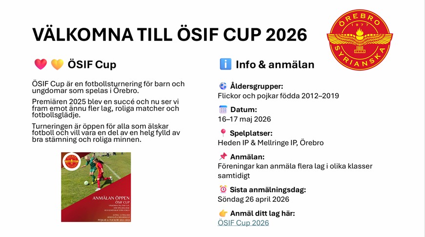 ÖSIF CUP 2026