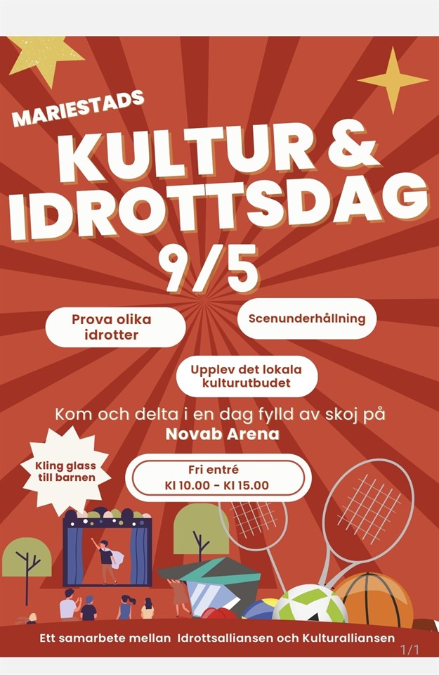 AFFISCH KULTUR & IDROTTSDAG | Mariestads Idrottsallians | laget.se