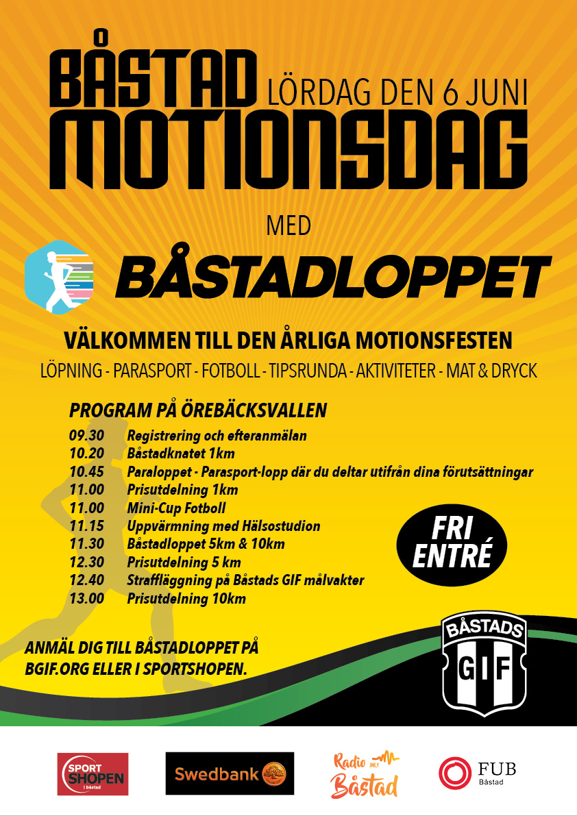 Båstad Motionsdag 6 juni!