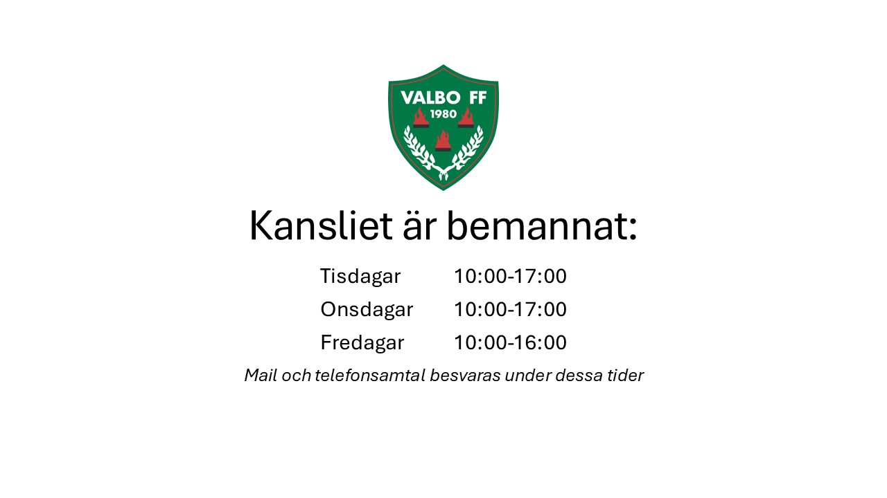 Kansliet öppettider