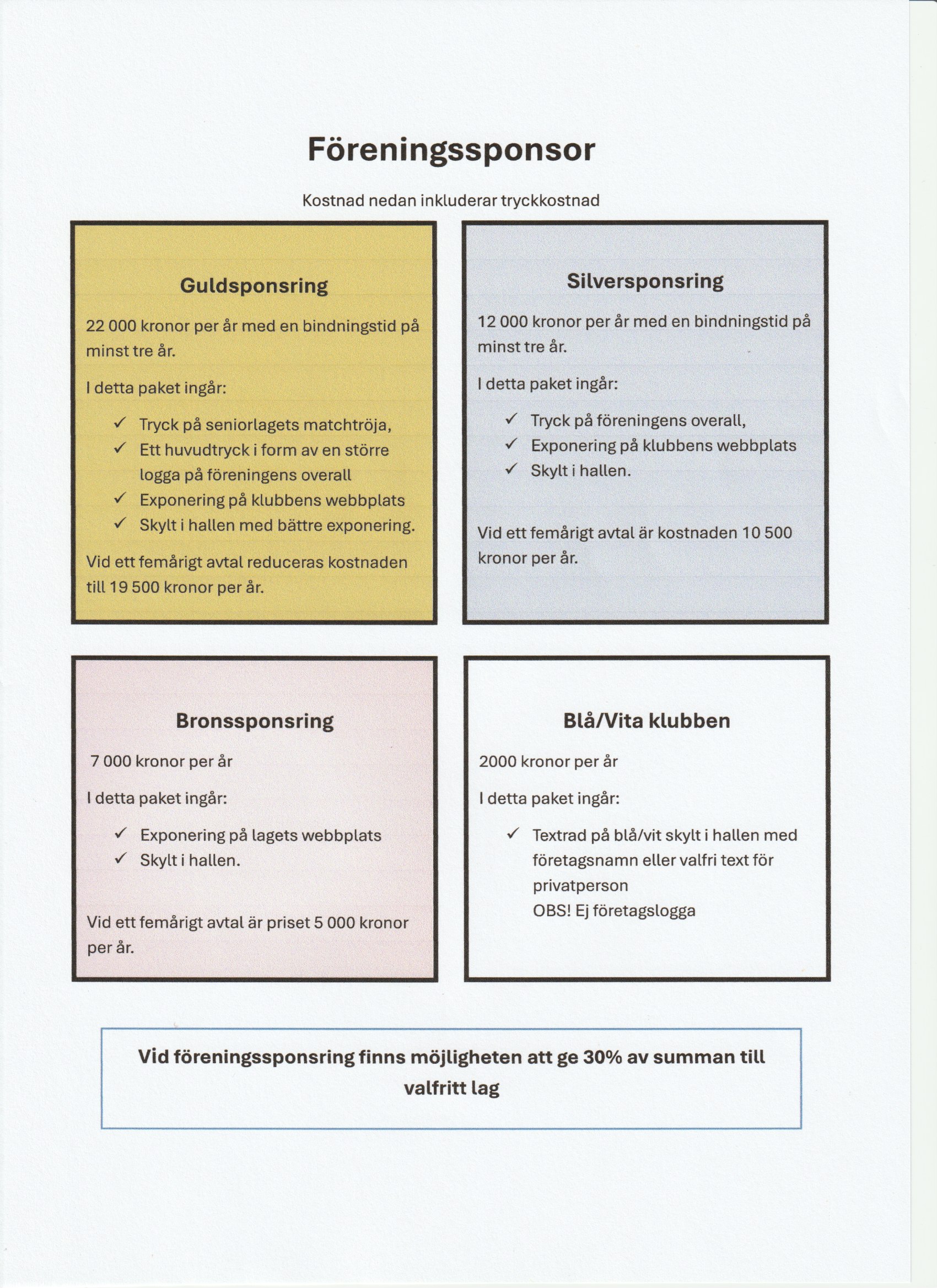 Klubbsponsorer 2026-2027