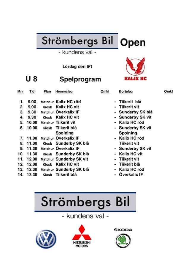 Mer Info Om Strombergs Bil Cup 6 1 Kalix Hockey Club Hockeyskolan Laget Se